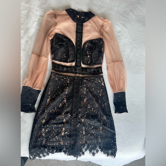 RARE For Love and Lemons Vivian Paneled Mini Dress - Picture 5 of 6